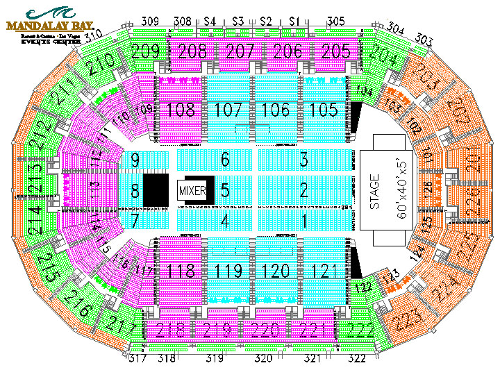 Mandalay Bay Events Center Seating Chart